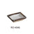Yanco RO-4046 ROCKEYE Rectangular Sauce Dish, China, White & Brown, (4Dz)
