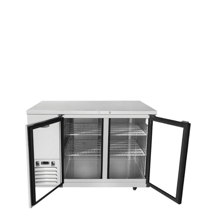 ATOSA SBB48SGGRAUS1 — 48″ Back Bar Cooler with Sliding Glass Door Shallow Depth