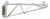Serv-Ware Silver Epoxy Double Wall Mount Bracket for Wire Shelving