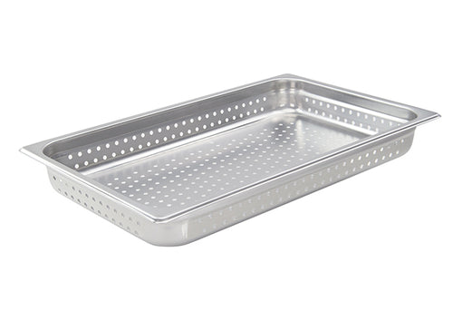 Winco Perforated Steam Pan, 22 Gauge Stainless Steel (Price / Piece) - Available in Different Sizes