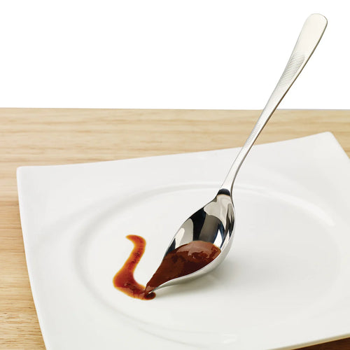 Winco SPS-TS8 - 8" Drizzling Plating Spoon with Tapered Spout