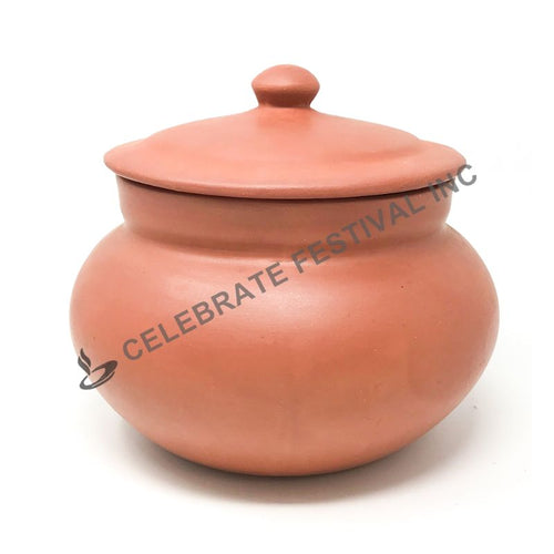 Earthenware : Terracotta/ Mitti/ Clay Handi For Serving Food/Biryani/Cooking/Curd Making 2.5 L (84 oz)