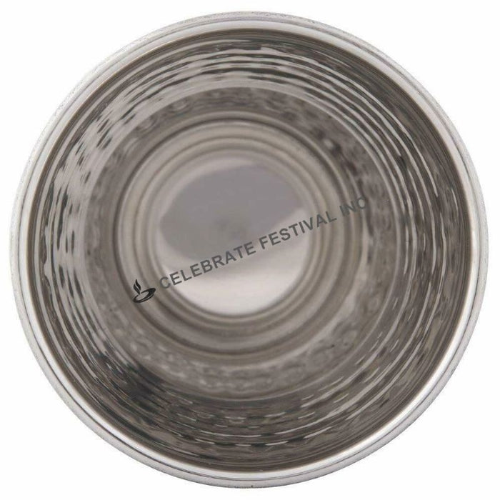 Hammered Stainless Steel Glass - 12 Oz.