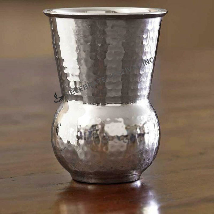 Hammered Stainless Steel Glass - 12 Oz.