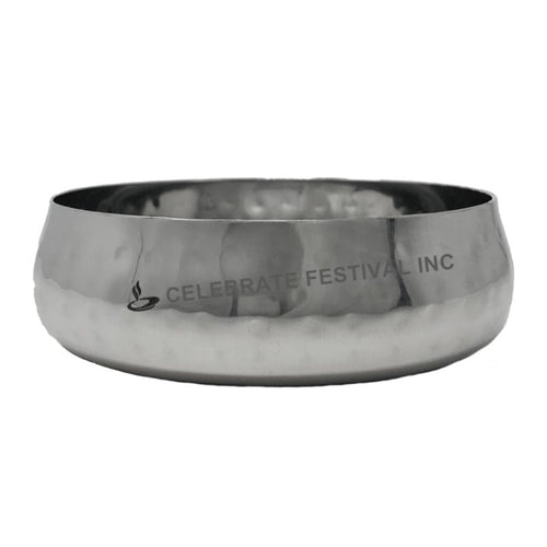 Stainless steel sovereign rice bowl with hammered finish – 5 oz