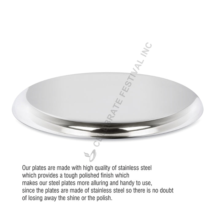Stainless Steel Round Hammered Platter (Available in 7, 9.5.11 and 13" diameter)