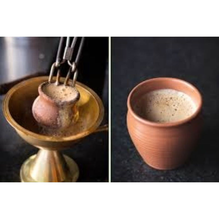Kullar / Kullad: Natural Clay Tea Cup/Indian Traditional/Cup Set of 12 Kullads/ 4 Oz Capacity (Design T-7),  Price per Dz
