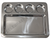 Stainless Steel Rectangular Dosa Mess Tray/ Thali with 4-Bowls and 1-compartment- 16