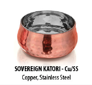 Copper/Steel Hammered Katori (Bowl) SOVEREIGN KATORI -5OZ