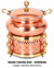 Hammered Copper/Stainless Steel Chafing Dish with Stand – 8 Litre | Sovereign Style Buffet Server LC-149 H2