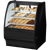 True TGM-DC-36-SC/SC-B-W Fixed Front Curved Glass, Solid Colored End Dry Case