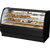 True TGM-DC-77-SC/SC-B-W Fixed Front Curved Glass, Solid Colored End Dry Case