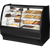 True TGM-DZ-59-SC/SC-B-W Fixed Front Curved Glass, Solid Colored End Dual Zon
