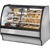 True TGM-DZ-59-SC/SC-S-W Fixed Front Curved Glass, Solid Colored End Dual Zone