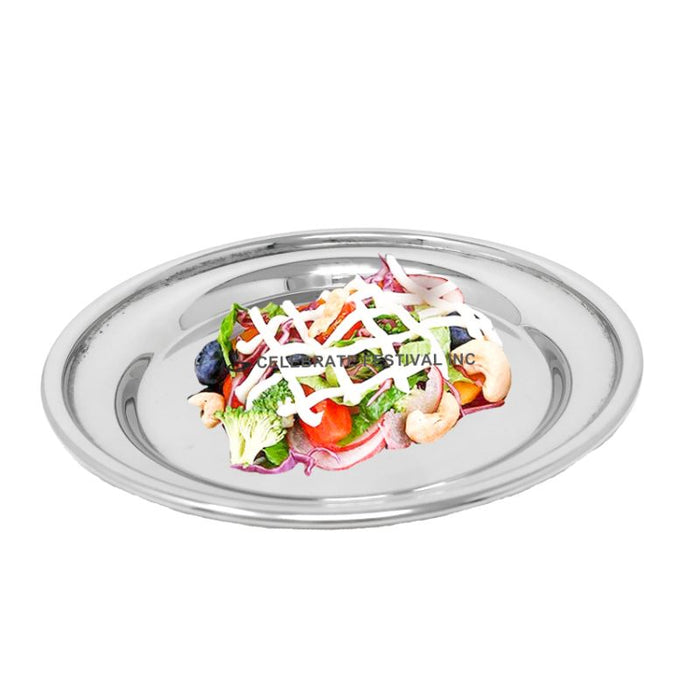 Stainless Steel Plate (THALI)- 7"