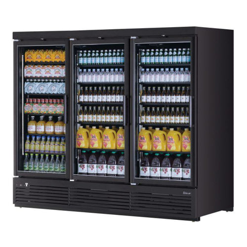 Turbo Air TJMR-85SDW(B)-N Super Deluxe Bottom Mount Reach in Refrigerator with Glass Door 97 cu. ft.