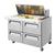 Turbo Air TST-48SD-18-D4-N Super Deluxe Series Mega Top Sandwich/Salad Prep Table with Two Sections 15.0 cu. ft