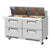 Turbo Air TST-60SD-24-D4-FB-N Super Deluxe Series Mega Top Sandwich/Salad Prep Table with Two Sections 14.8 cu. ft