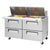 Turbo Air TST-60SD-24-D4-N Super Deluxe Series Mega Top Sandwich/Salad Prep Table with Two Sections 19.0 cu. ft