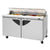 Turbo Air TST-60SD-N-CL Rear Mount Super Deluxe Sandwich/Salad Unit-Clear Lid with Two Sections 16.0 cu. ft