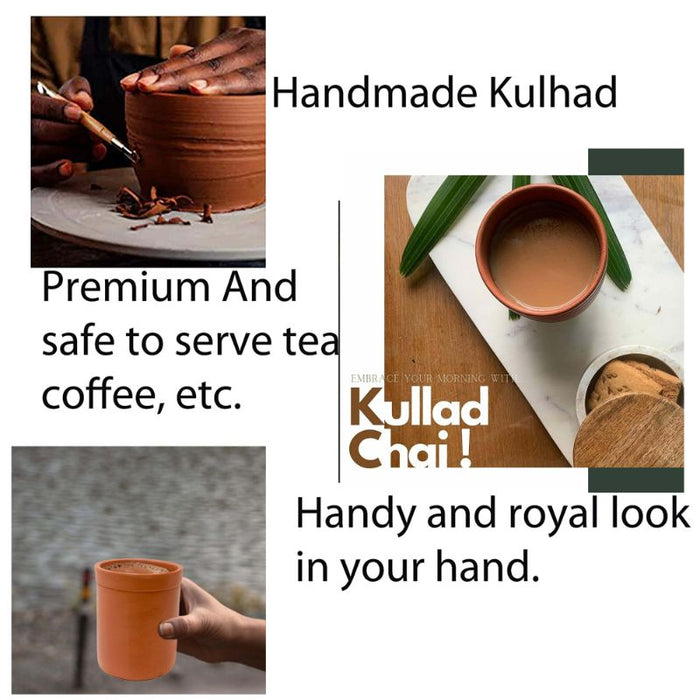 All Natural Clay Kullad Tea-glass Design 10oz.  (Price Per Dz)