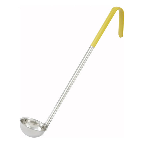 Winco One-Piece Stainless Steel Ladles with Color-Coded Handles