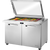 True TSSU-48-18M-B-FGLID-HC~SPEC3 Mega-Top Solid Door Sandwich/Salad Unit with Flat Glass Lid and Hydrocarbon Refrigerant~Spec Package 3