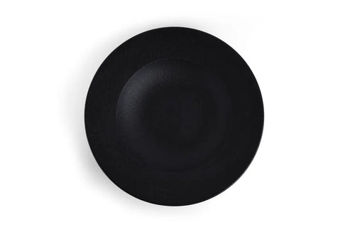 Ariane Black Dazzle Round Porcelain Deep Plate ( Case Of 6 )