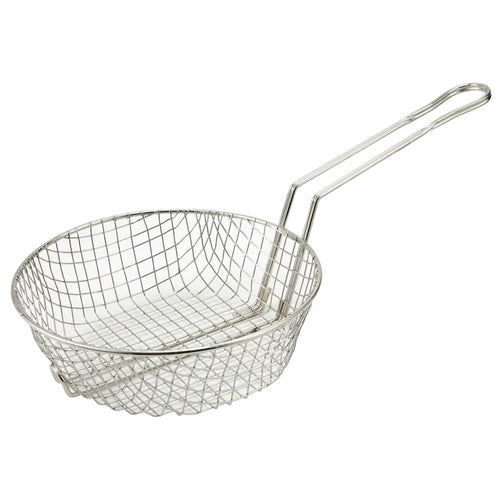 Winco Round Nickel-Plated Steel Culinary Baskets