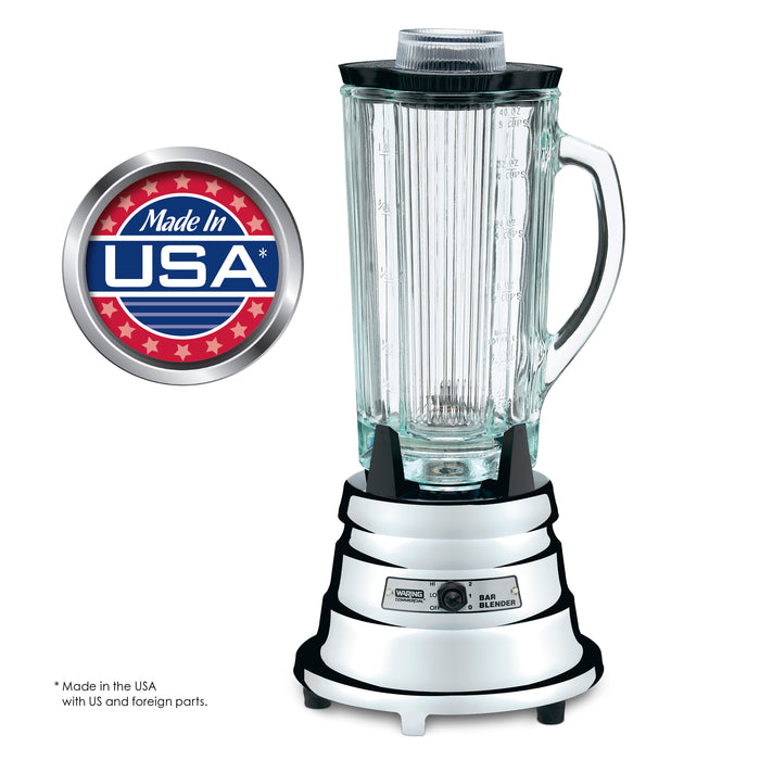 Waring Light duty blender Basic 1/2 HP Chrome Bar Blender with 40 oz. Glass Container – Made in the USA