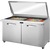 True TSSU-60-24M-B-ST-FGLID-HC~SPEC3 Mega-Top Solid Door Sandwich/Salad Unit with Flat Glass Lid & Hydrocarbon Refrigerant~Spec Package 3