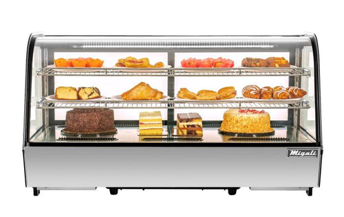 Migali C-70CTS-48 48" Countertop Straight Glass Display Refrigerator – 7.1 Cu. Ft.