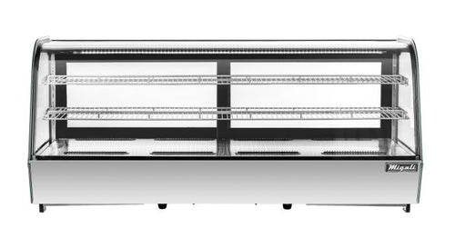 Migali C-88CTS-60 60" Countertop Straight Glass Display Refrigerator – 8.8 Cu. Ft.