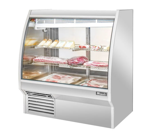 Migali C-DC-4 4 Ft Curved Glass Refrigerated Deli Display Case – 22.5 Cu. Ft.