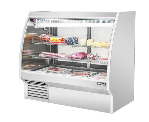 Migali C-DC-5 5 Ft Curved Glass Refrigerated Deli Display Case – 28.5 Cu. Ft.