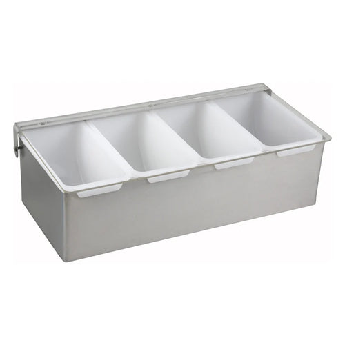 Winco CDP Condiment Holder with Stainless Steel Base