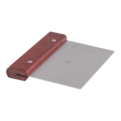 Adcraft DS-6 Stainless Steel Dough Scraper with Wood Handle