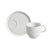 Porto Brasil Linhas Stackable Tea Cup with Saucer Stoneware - 4.06 oz. New White ( Case of 12)