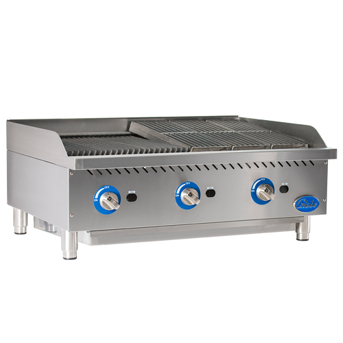 Globe GCB36G-CR Gas Countertop Cast Iron Radiant 36" Charbroiler
