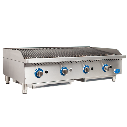 Globe GCB48G-CR Gas Countertop Cast Iron Radiant 48" Charbroiler