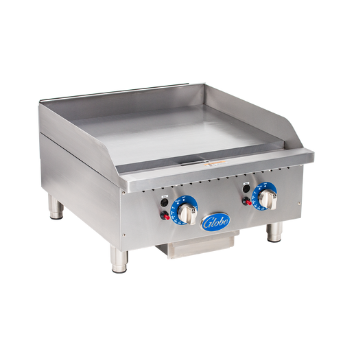 Globe GG24TG 24" Gas Countertop Griddles with Thermostatic Control