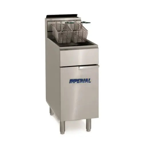 Imperial IRF-2525 Pro Series 25lb Split Pot Tube Fired Burners Gas Fryer