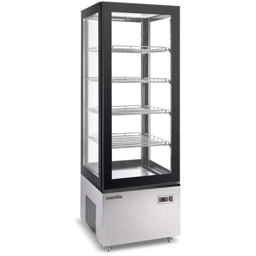 Marchia MVS500 stainless steel vertical refrigerated cake display case