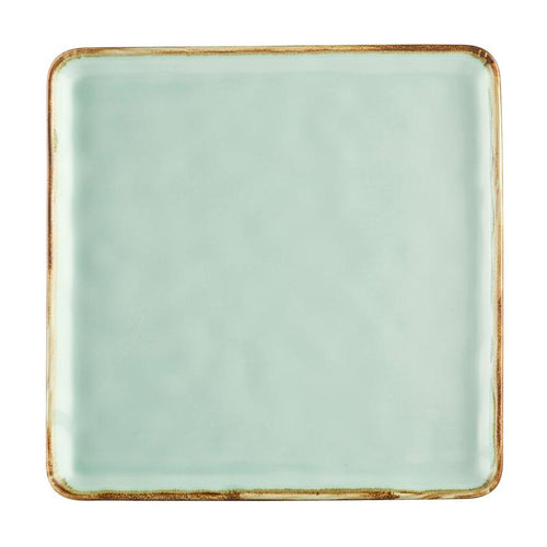 CAC Chinaware Palm springs Square Plate Light Green 10"