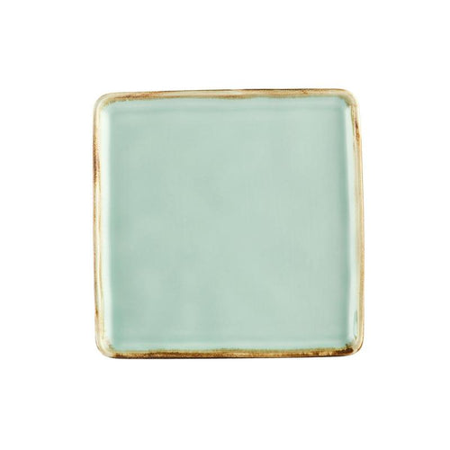 CAC Chinaware Palm springs Square Plate Light Green 6"