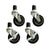 Prepline PPEC-3-SB 3 in. Expanding Post Casters with Brakes - Set of 4