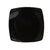 CAC Chinaware Color Stoneware Square Flat Plate Black 10 1/2