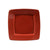 CAC Chinaware Color Stoneware Square In Square Plate Red 8 7/8