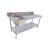 Serv-Ware TSF-3048-L Stainless Steel Work Table with Left Prep Sink, Faucet & 5