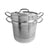 Thundergroup 12 qt Pasta Cooker with Lid, Stainless Steel, Encapsulated Base, Dishwasher Safe, Standard Electric, Gas Cooktop, Halogen & Induction Ready, Oven Safe, Heavy-Duty, NSF
